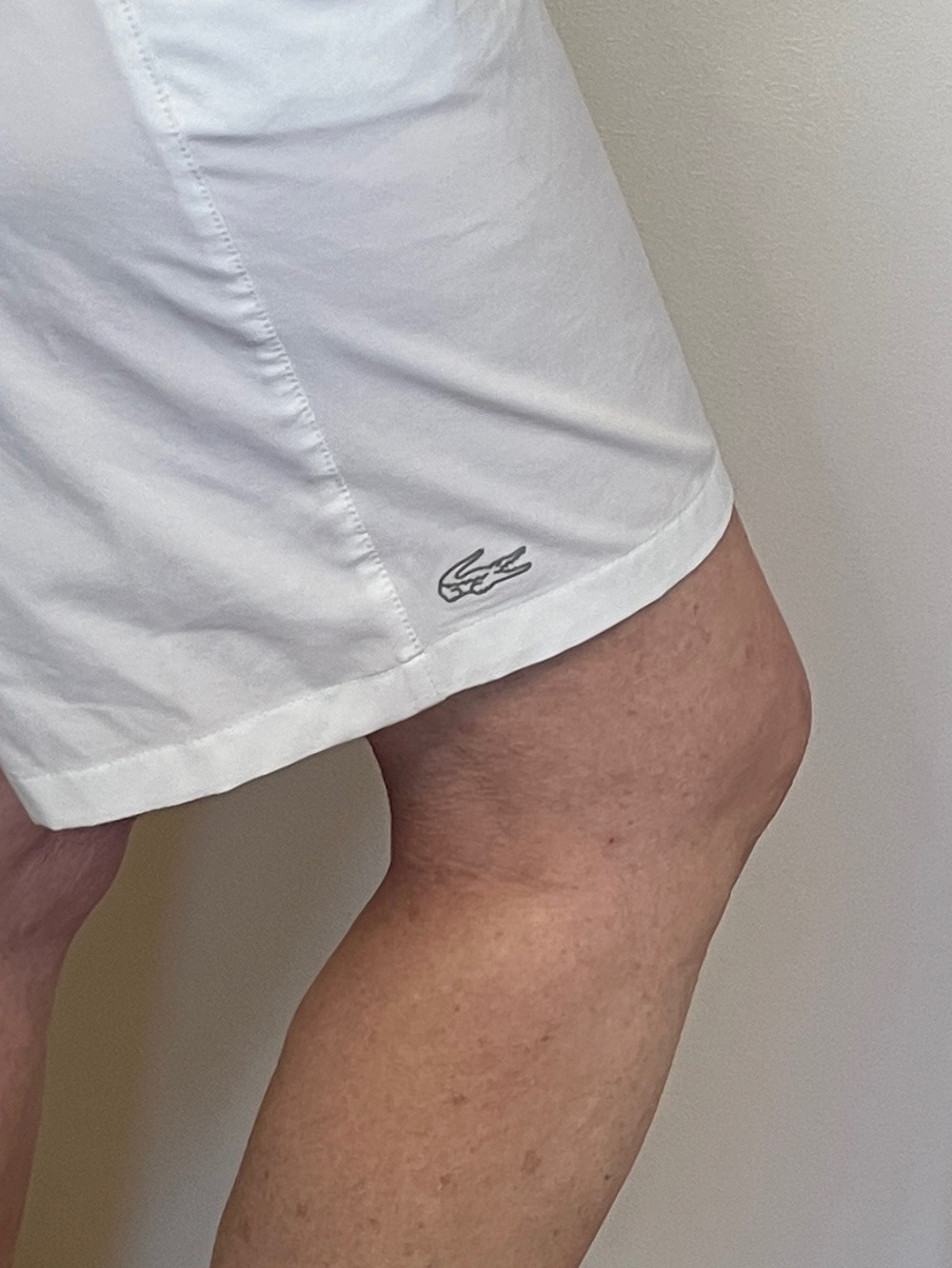 Lacoste Men’s White Athletic Shorts with Subtle Logo